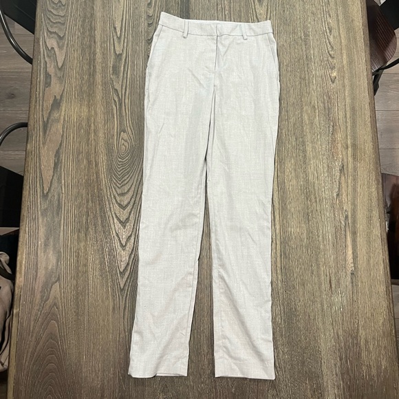 H&M Womens Suit Pants Tapered Leg Mid-Rise Slim Fit Stretch Pockets Gray Size 2 - Picture 1 of 11